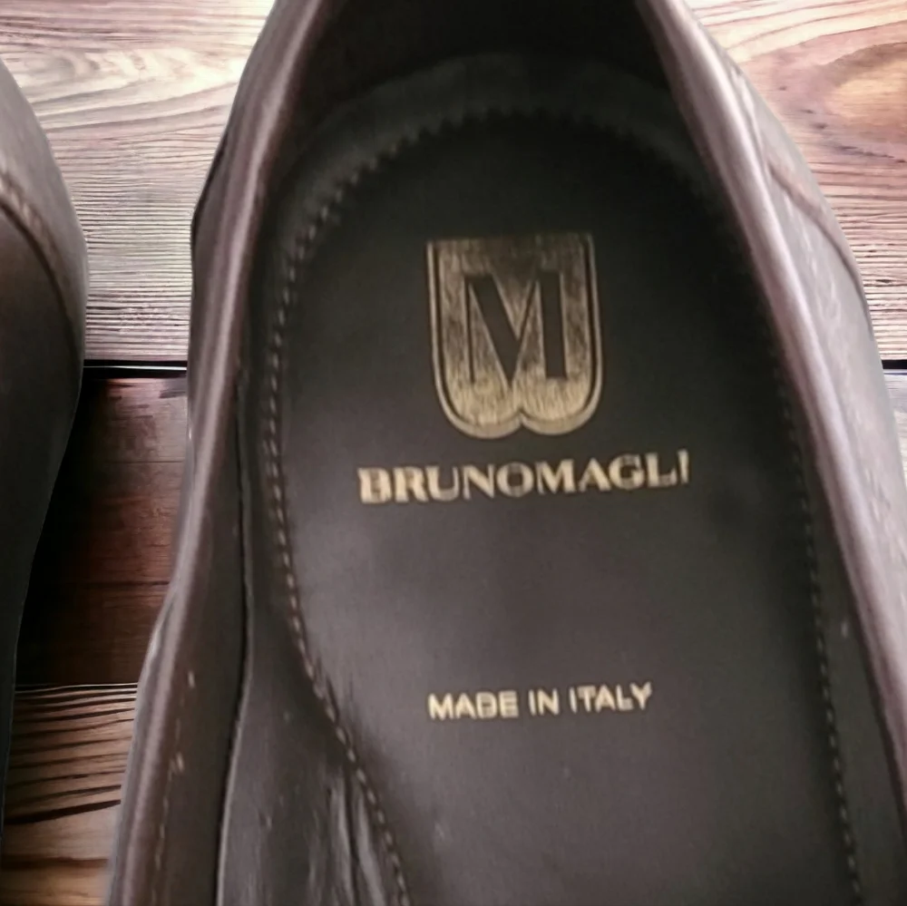 BRUNO MAGLI Italy Horsebit Loafers Men 11.5 Italian Leather Designer Dress Shoes